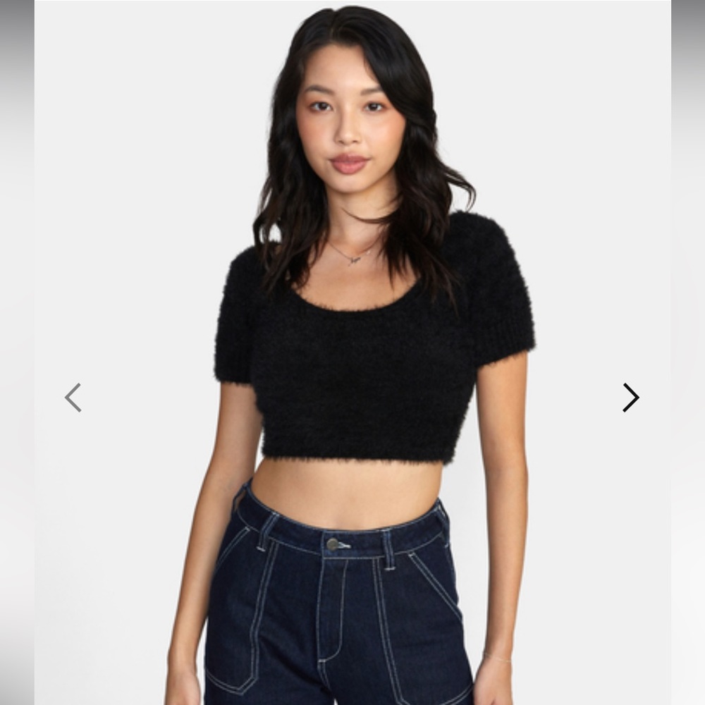 RVCA Cropped Murray Sweater Sz S